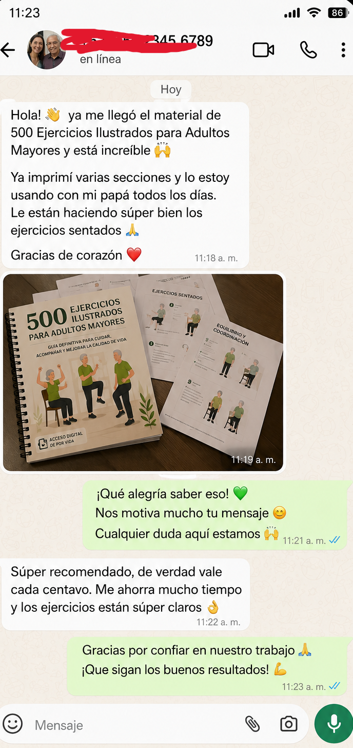 Mensaje recibido por WhatsApp 7