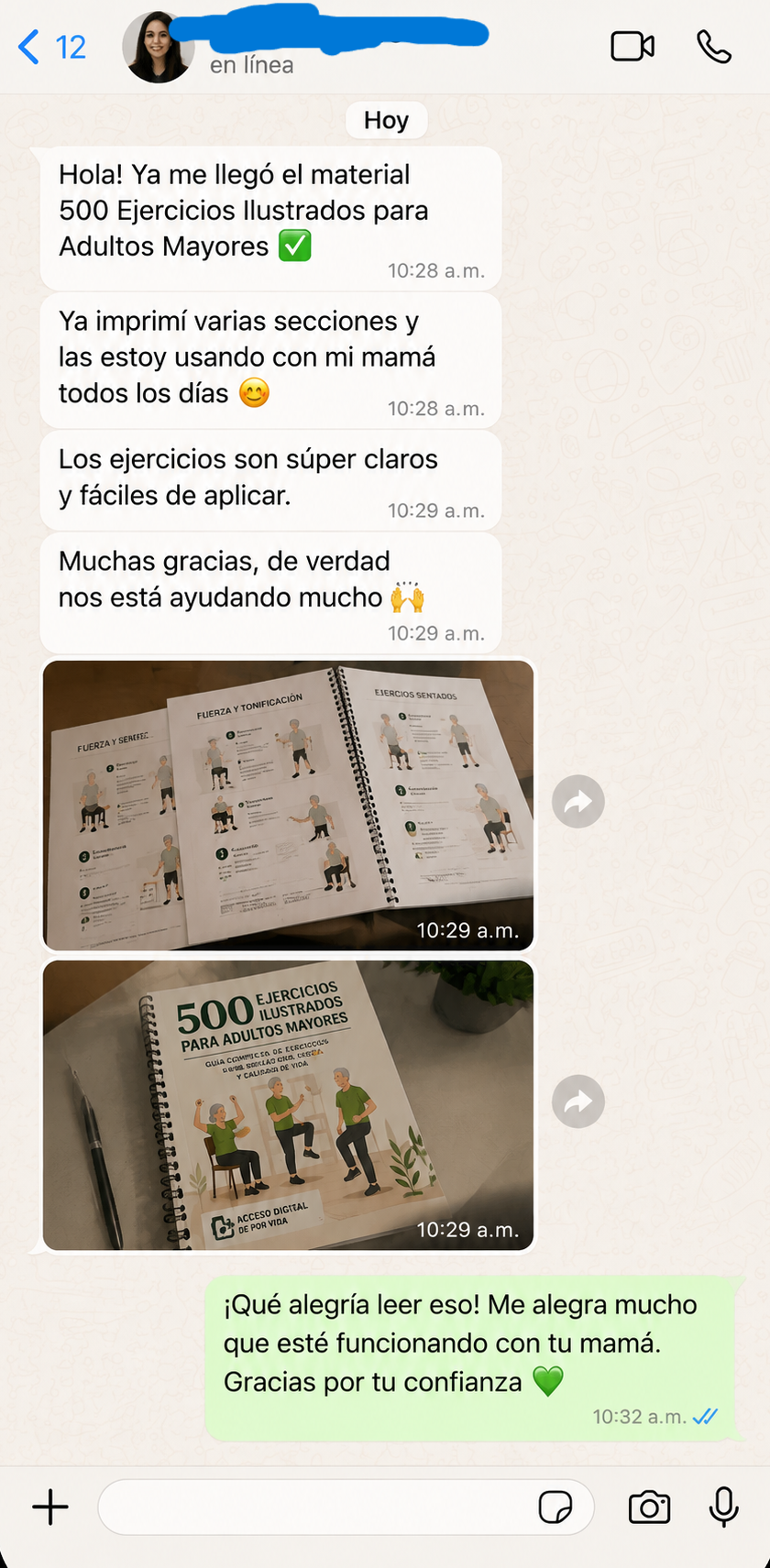 Mensaje recibido por WhatsApp 6
