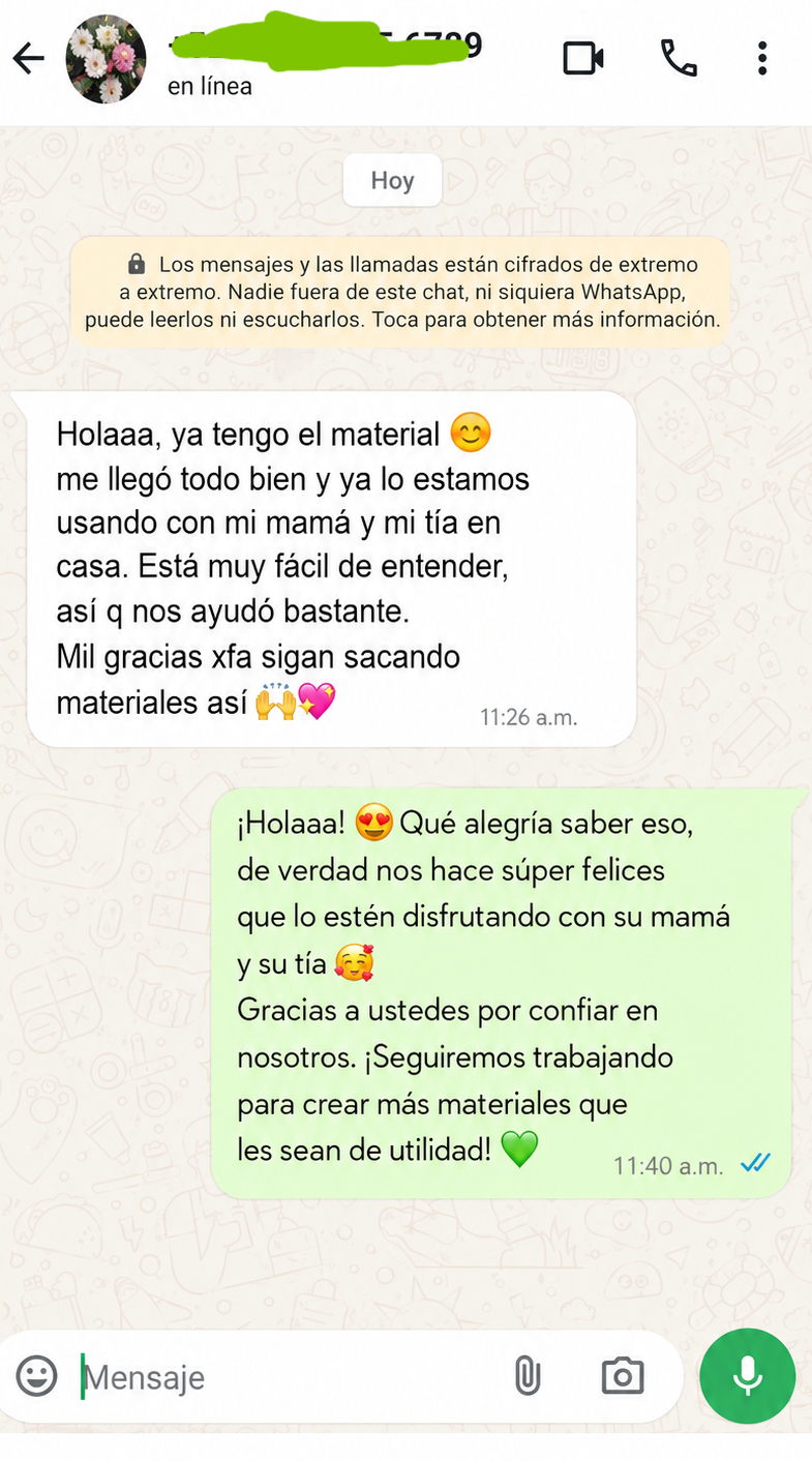 Mensaje recibido por WhatsApp 4